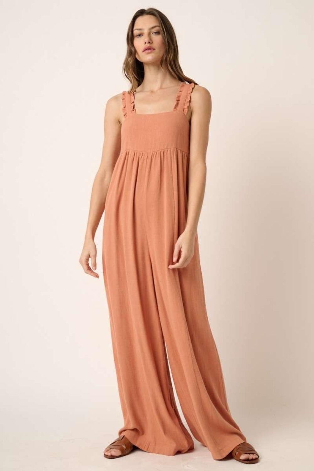 Lara – Ärmelloser Jumpsuit mit weitem Bein