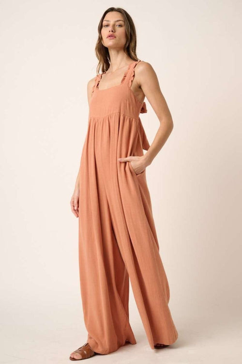 Lara – Ärmelloser Jumpsuit mit weitem Bein