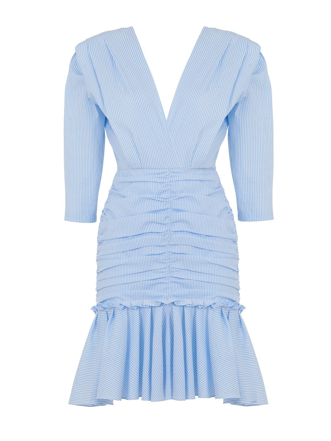 Livia – Mini-Kleid mit V-Ausschnitt & Raffung