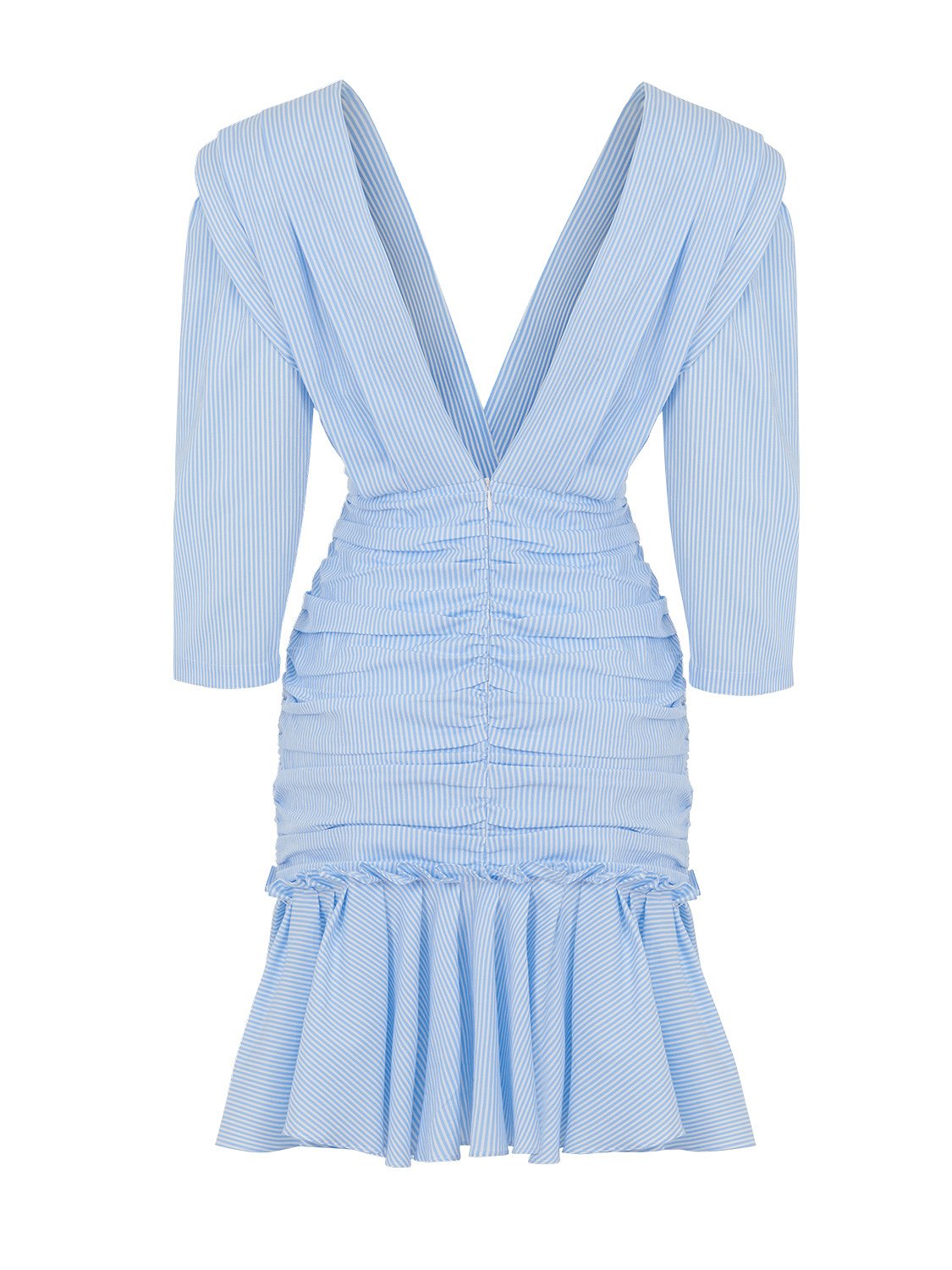 Livia – Mini-Kleid mit V-Ausschnitt & Raffung