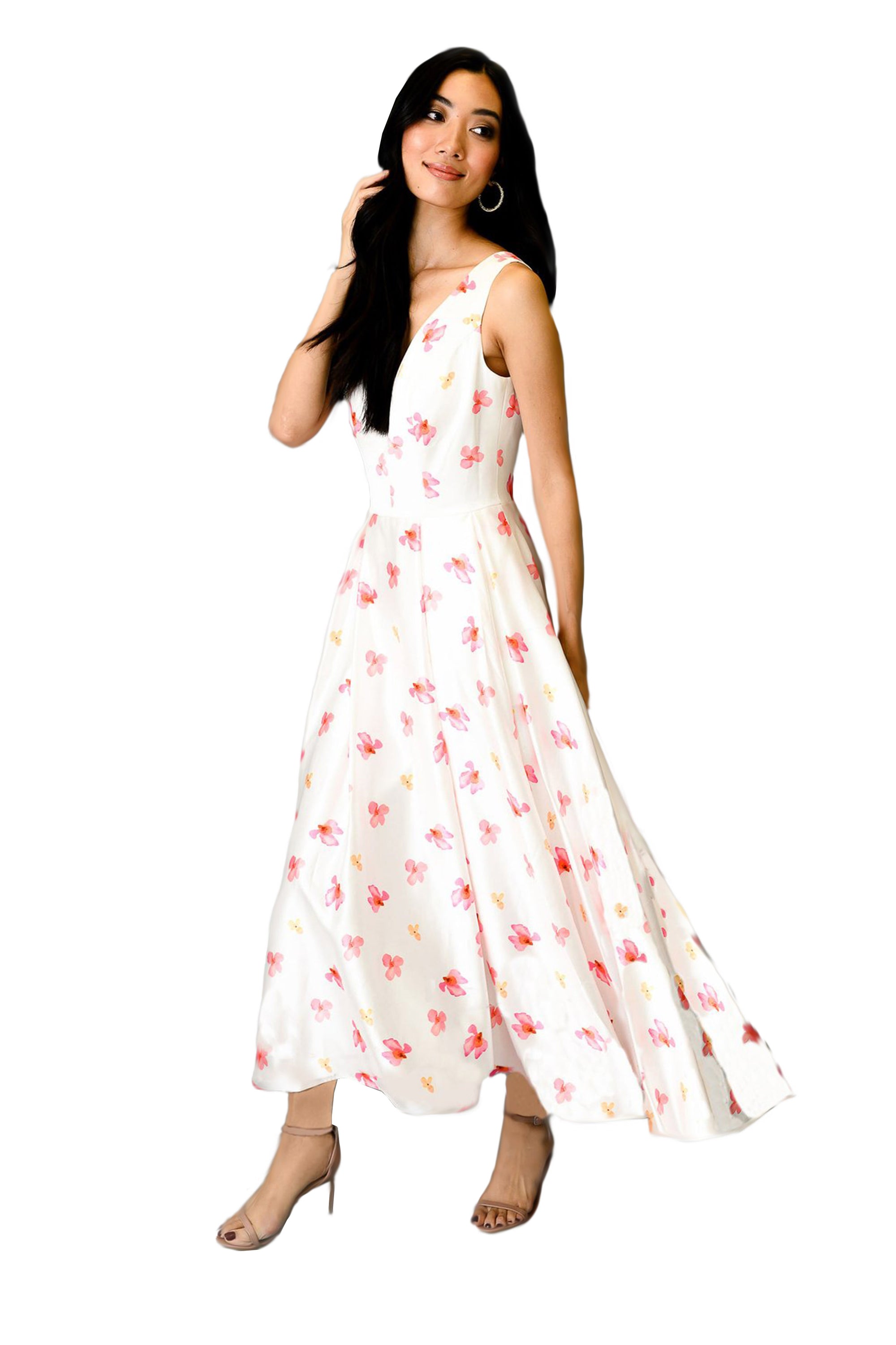 Clara – Midikleid mit Blumenmuster